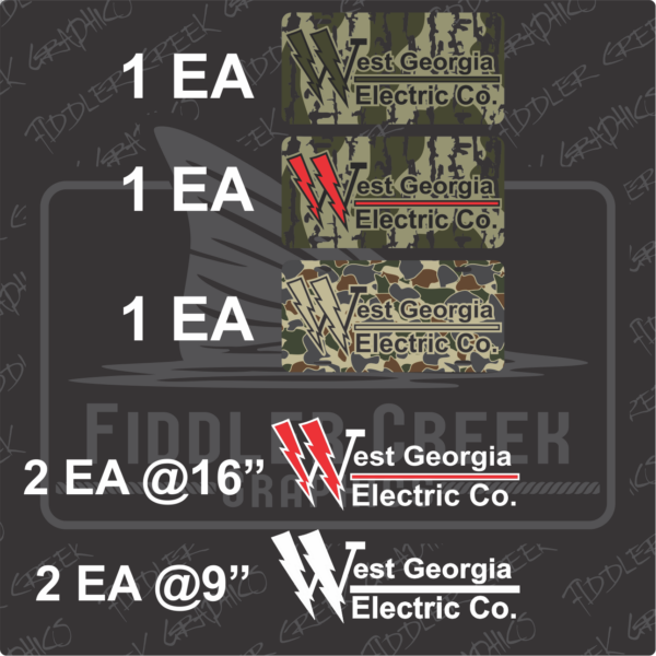 West Georgia Electric 3 Plates & 4 Decals