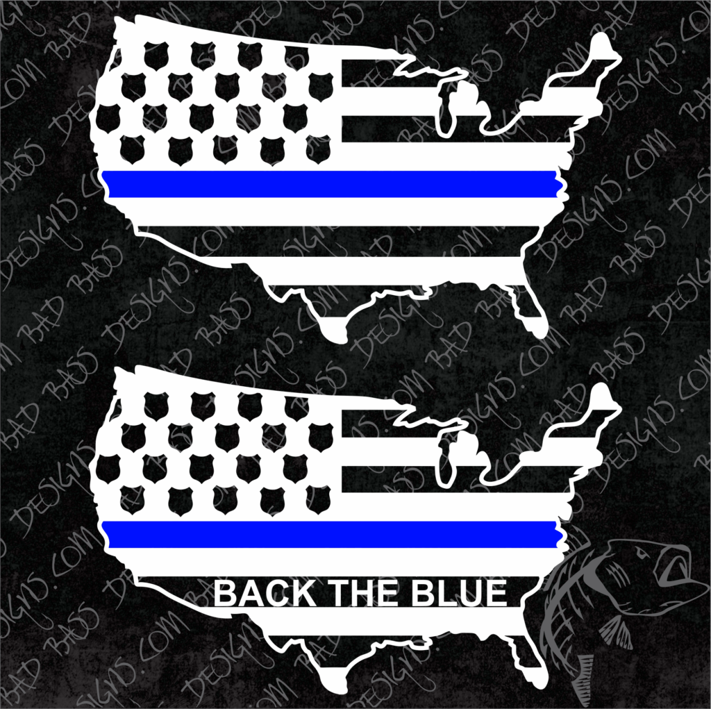 Back The Blue Decals – Bad Bass Designs