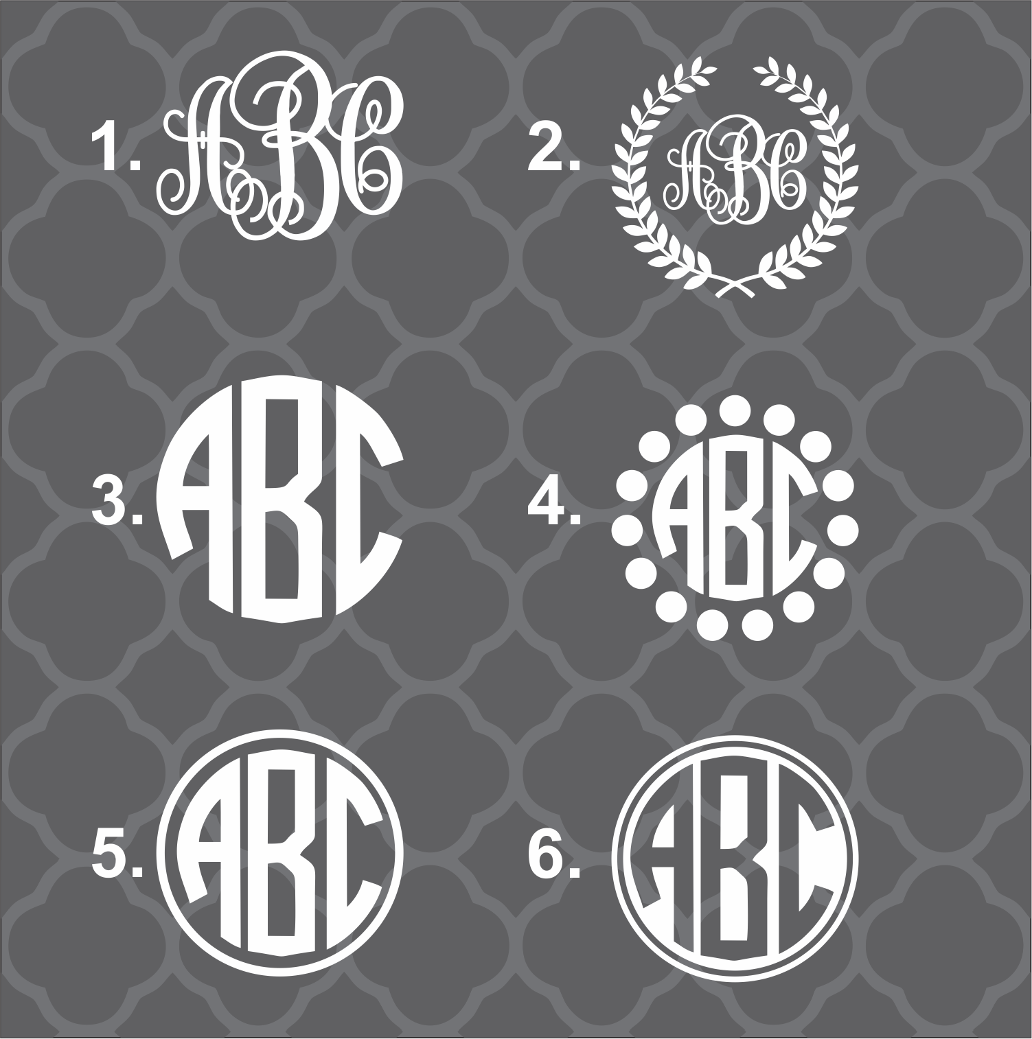 Initial stickers, Monogram decal DB147 – Designed Beginnings