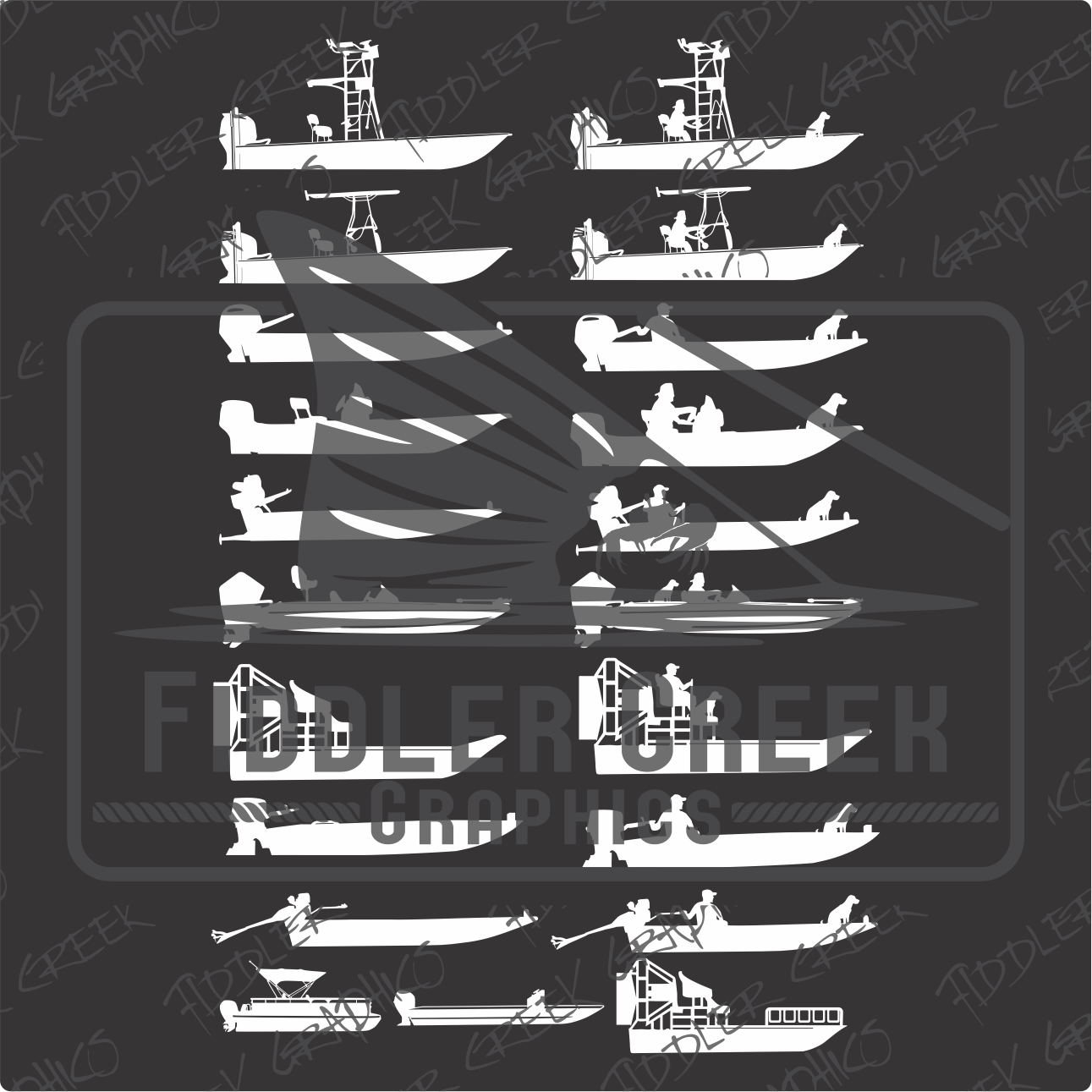Boat Decals (12 Boat Styles)