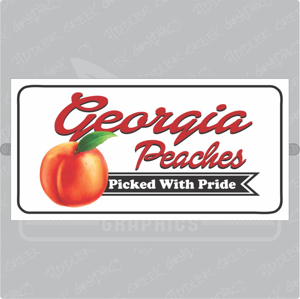 Georgia peaches license plate bad bass designs