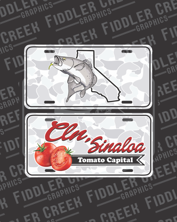 Snowstorm Camo Custom Tomatoes and Cali Fish Plates