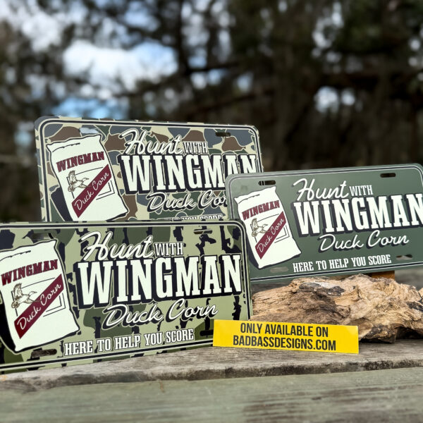 Wingman Duck Corn License Plate