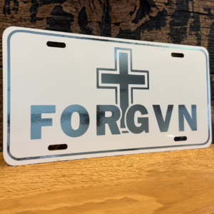 FORGVN Cross License Plate