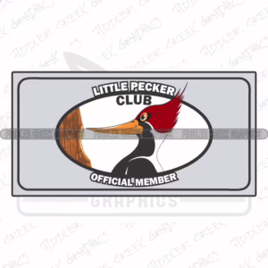 Light Grey Little Pecker Club License Plate