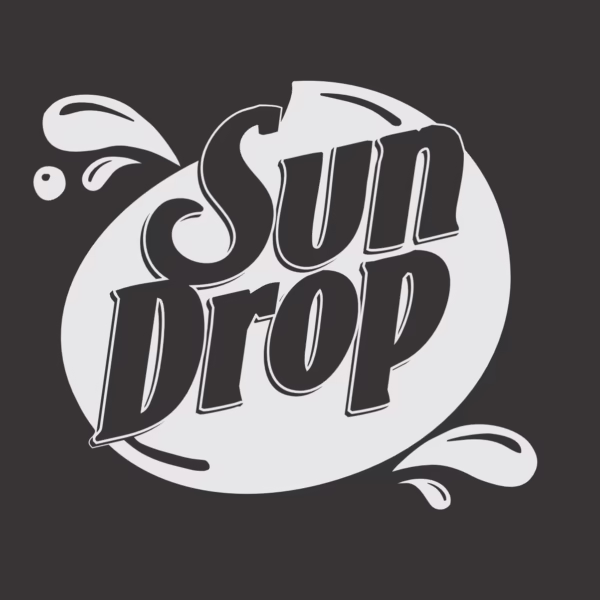 Silver Metallic Sundrop Decal 10"
