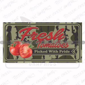 Vintage Cypress Camo Fresh Tomatoes License Plate