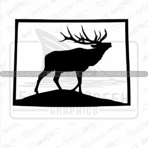 10" White Bull Elk Colorado Decal