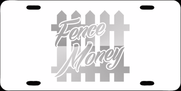 White Plate Chrome Fence Money Design