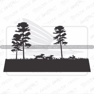 Dogs Running Rabbit Decal Regular and Custom Cut For Yeti Decal