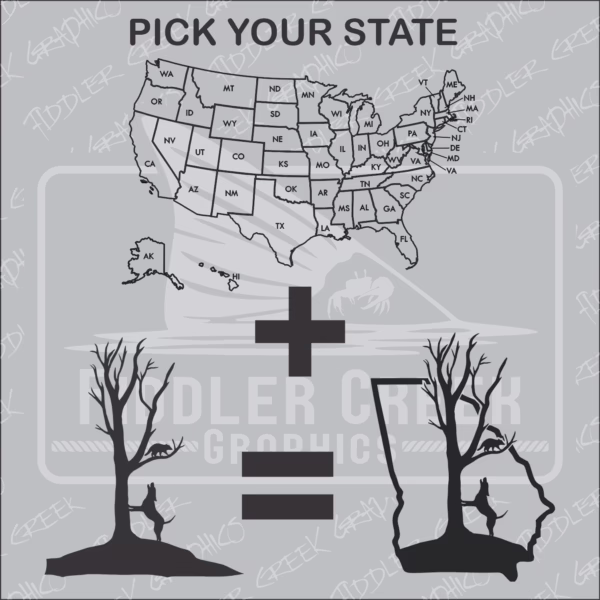State Coon Hunting Dog Decals